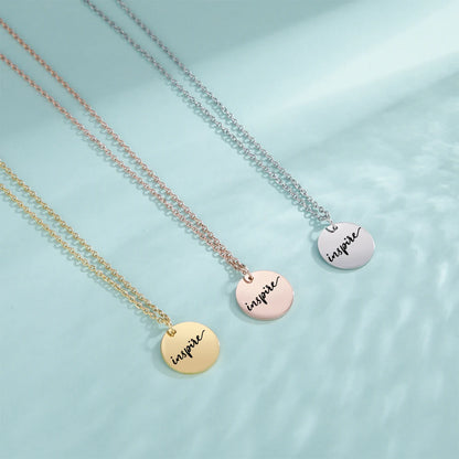 Cazador Stainless Steel Round Pendant Necklace for Women - Elegant Faith and Love Jewelry Gift 2025
