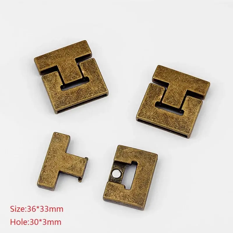 3 Sets Alloy Flat Magnetic Clasp Connectors for DIY Jewelry Making Style 12