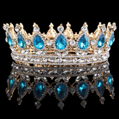 Elegant Royal Pink Crystal Bridal Tiara Crown for Weddings and Pageants