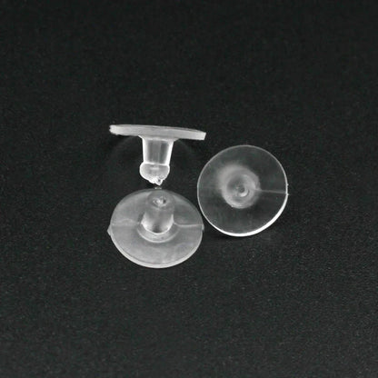 Silicone Earring Backs Set of 100 Round Ear Plug Stoppers for Jewelry DIY