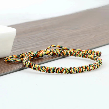 Vibrant Multi Color Lucky Braided Bracelets Unisex Handmade Adjustable Tibetan Charm Jewelry Gifts