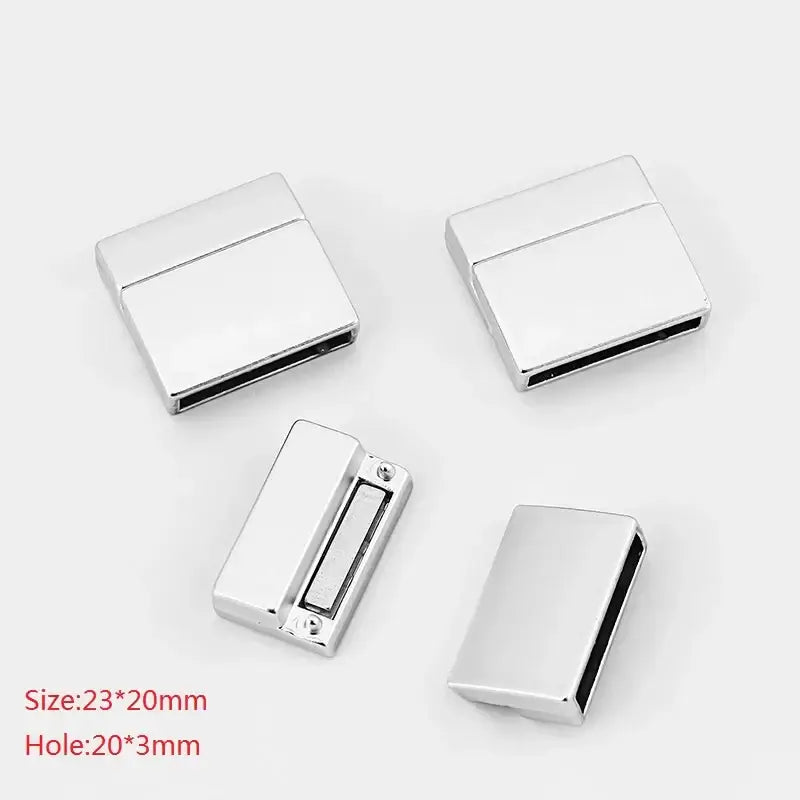 3 Sets Alloy Flat Magnetic Clasp Connectors for DIY Jewelry Making Style 12