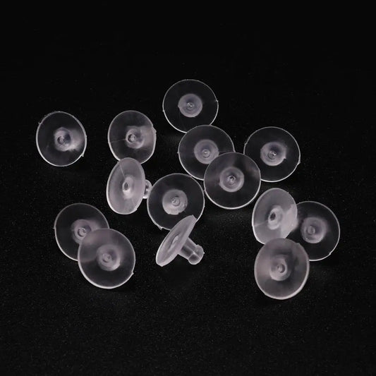 Silicone Earring Backs Set of 100 Round Ear Plug Stoppers for Jewelry DIY