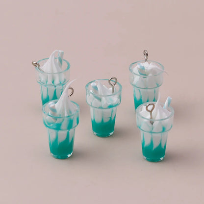 Charming 3D Resin Ice Cream Pendants for DIY Jewelry Creations