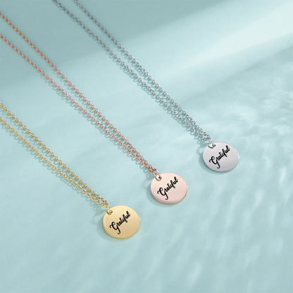 Cazador Stainless Steel Round Pendant Necklace for Women - Elegant Faith and Love Jewelry Gift 2025