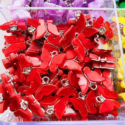 Vibrant Butterfly Resin Charms Set for DIY Women's Dangle Earrings Jewelry Making