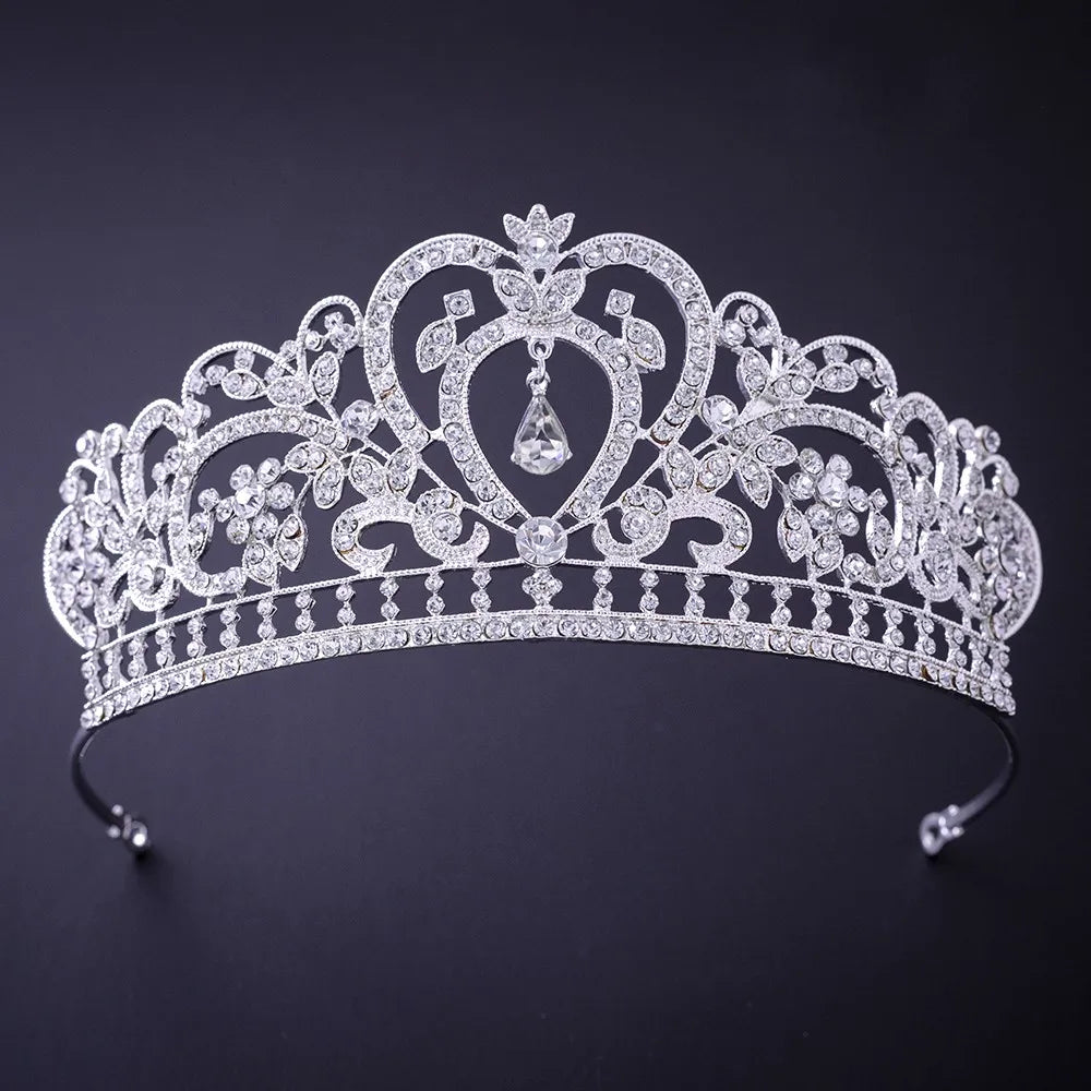 Silver Crystal Rhinestone Bridal Tiara - Top-Rated Wedding Hair Accessory Style G