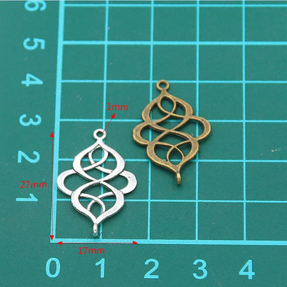 Vintage Zinc Alloy Hollow Number 8 Connectors for DIY Jewelry Crafts, 50 Pieces