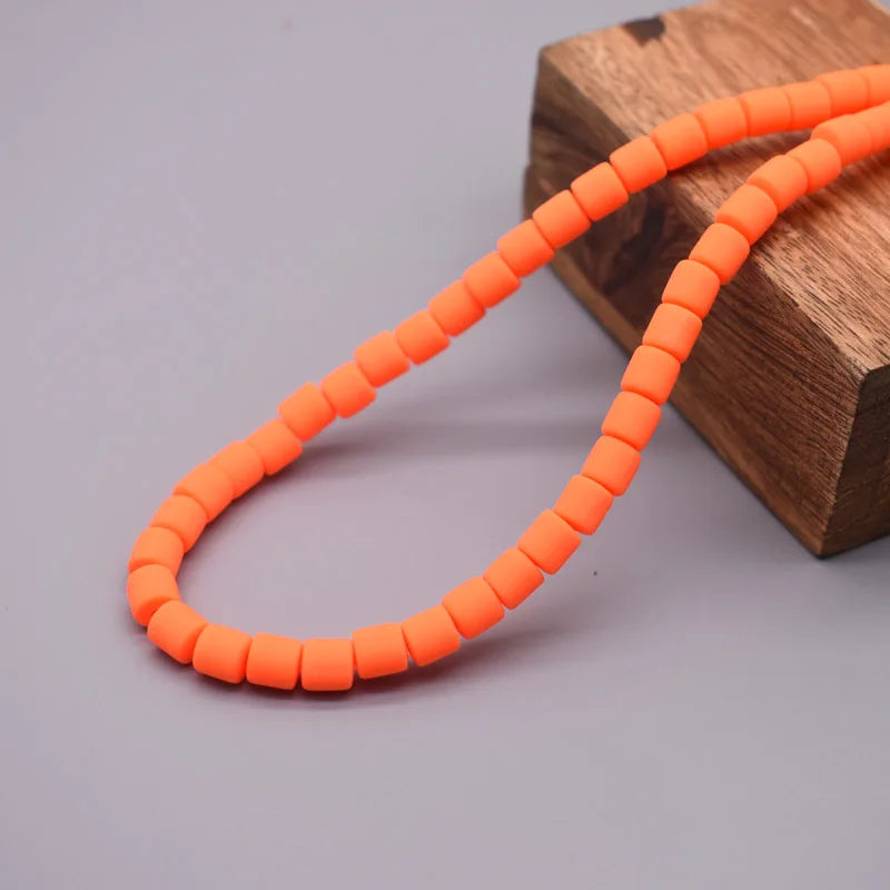 Vibrant Polymer Clay Tube Spacer Beads for DIY Jewelry and Bracelets
