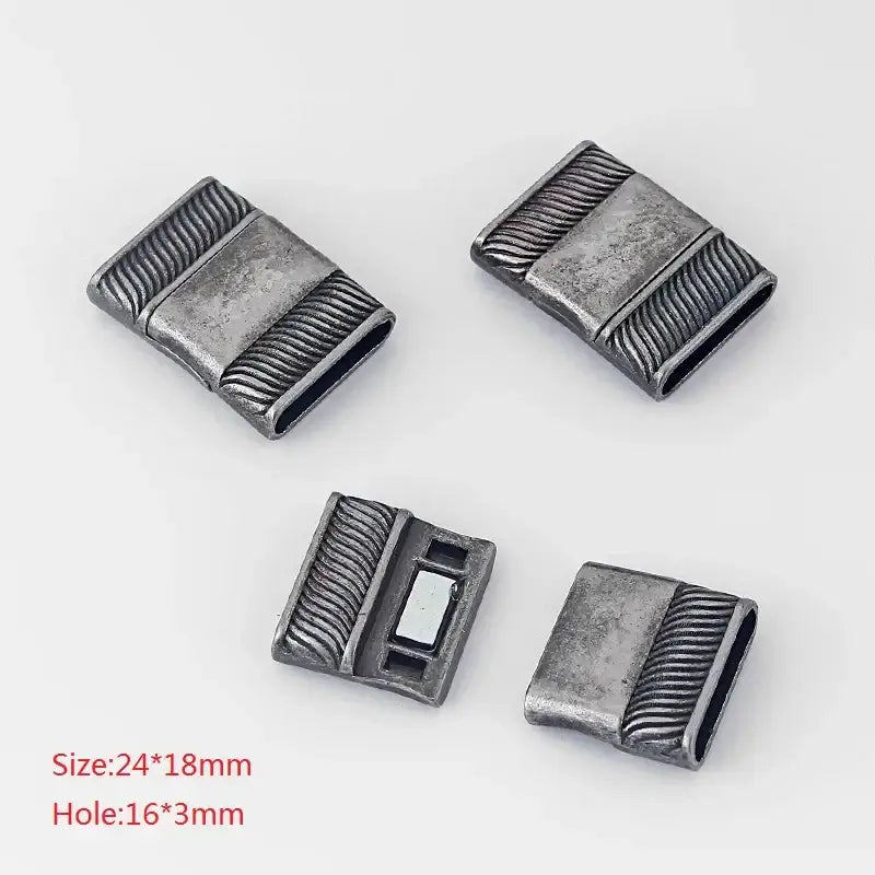 3 Sets Alloy Flat Magnetic Clasp Connectors for DIY Jewelry Making Style 31