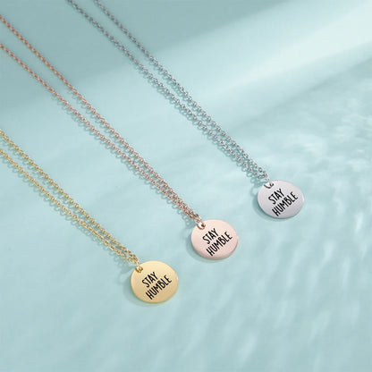 Cazador Stainless Steel Round Pendant Necklace for Women - Elegant Faith and Love Jewelry Gift 2025