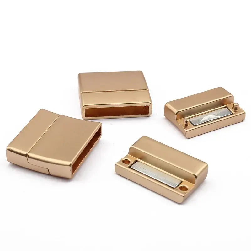 3 Sets Alloy Flat Magnetic Clasp Connectors for DIY Jewelry Making