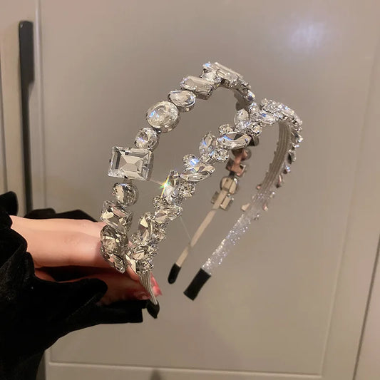 Elegant Rhinestone Geometric Headband for Parties and Weddings