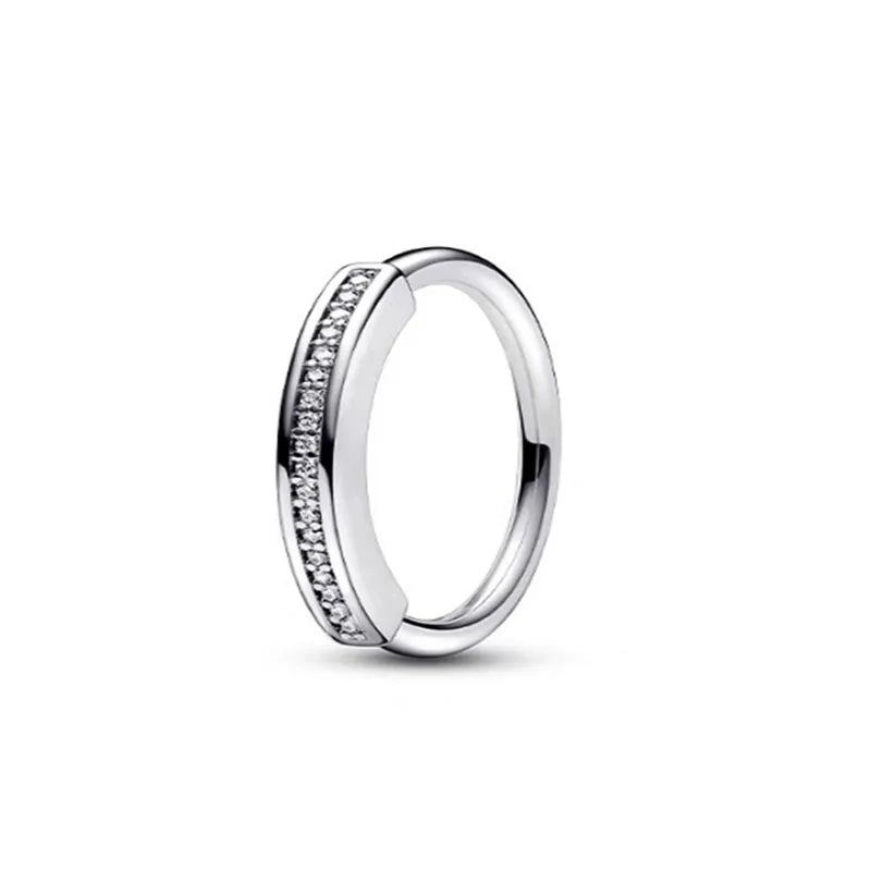 European 925 Silver Heart-Shaped Ring for Women Available in Sizes 6 7 8 9 Exquisite High-Quality Jewelry for Weddings and Parties