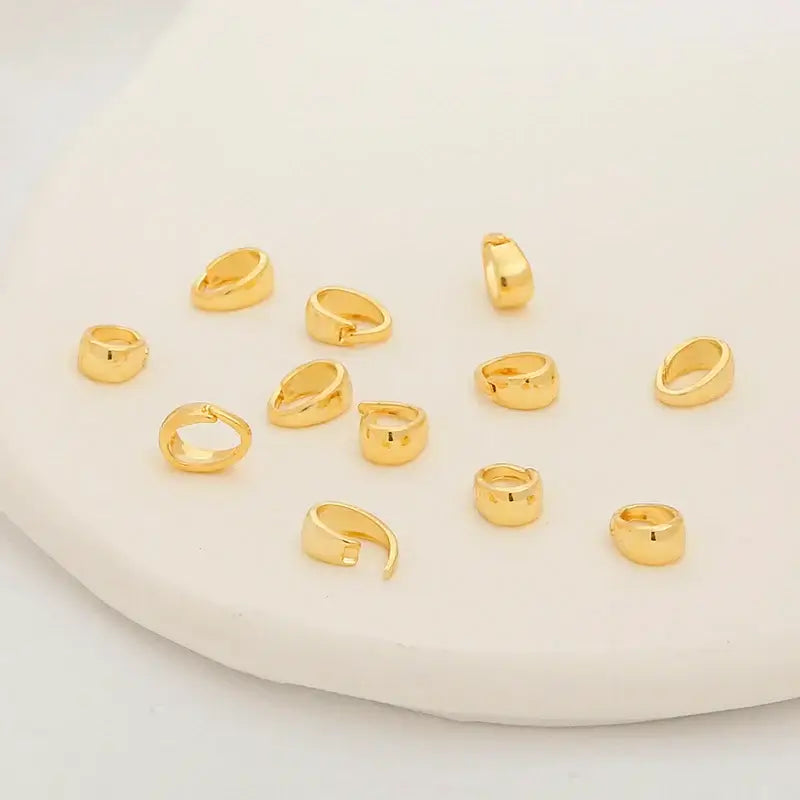 20Pcs Brass Snap on Bail for Pendant and Jewelry Making Supplies