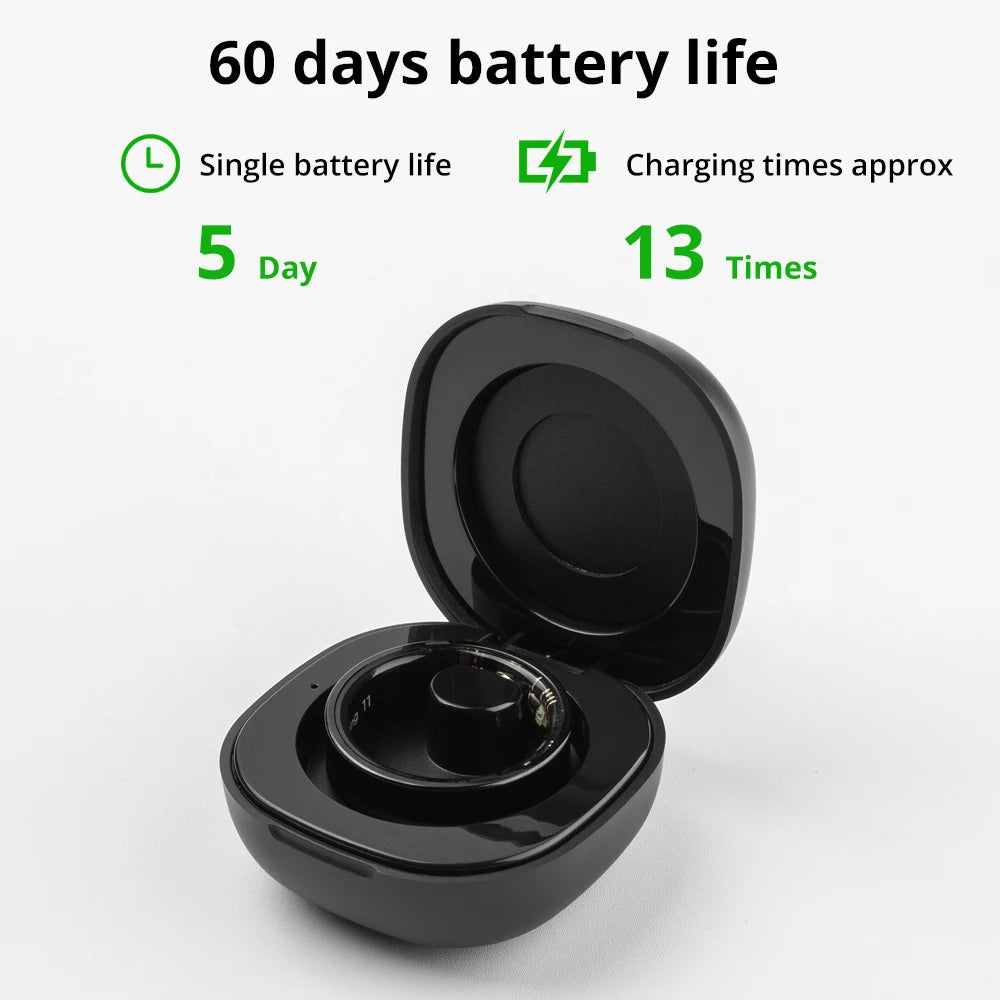 2024 COLMI R09 Smart Ring for Men and Women with Health Sleep and Skin Temperature Monitoring 60 Days Battery Life Charging Case Included