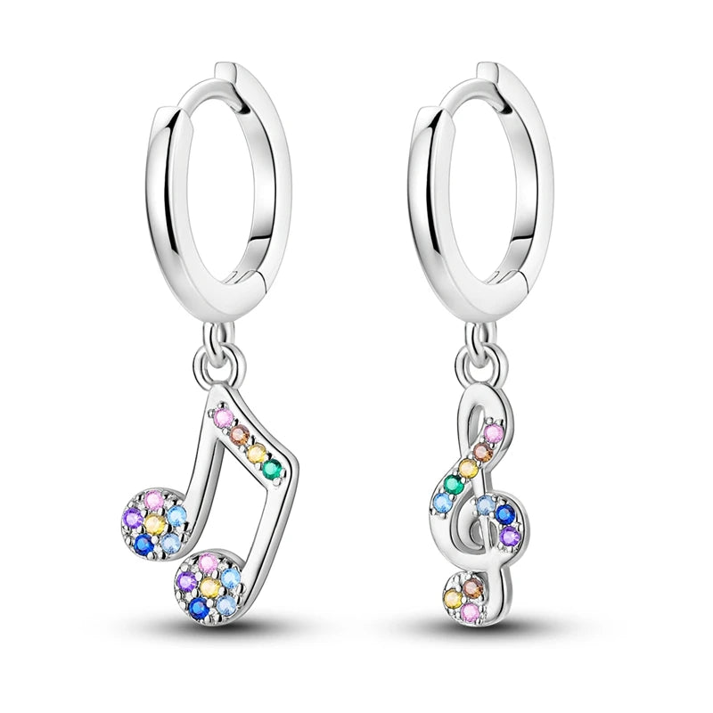 925 Sterling Silver Zirconia Hoop Earrings for Women Engagement Birthday Gift KTE197