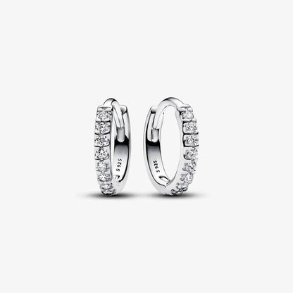 Luxury 925 Sterling Silver Chunky Hoop Earrings with Big Heart Zircon Accents for Women Wedding Party Jewelry Gifts