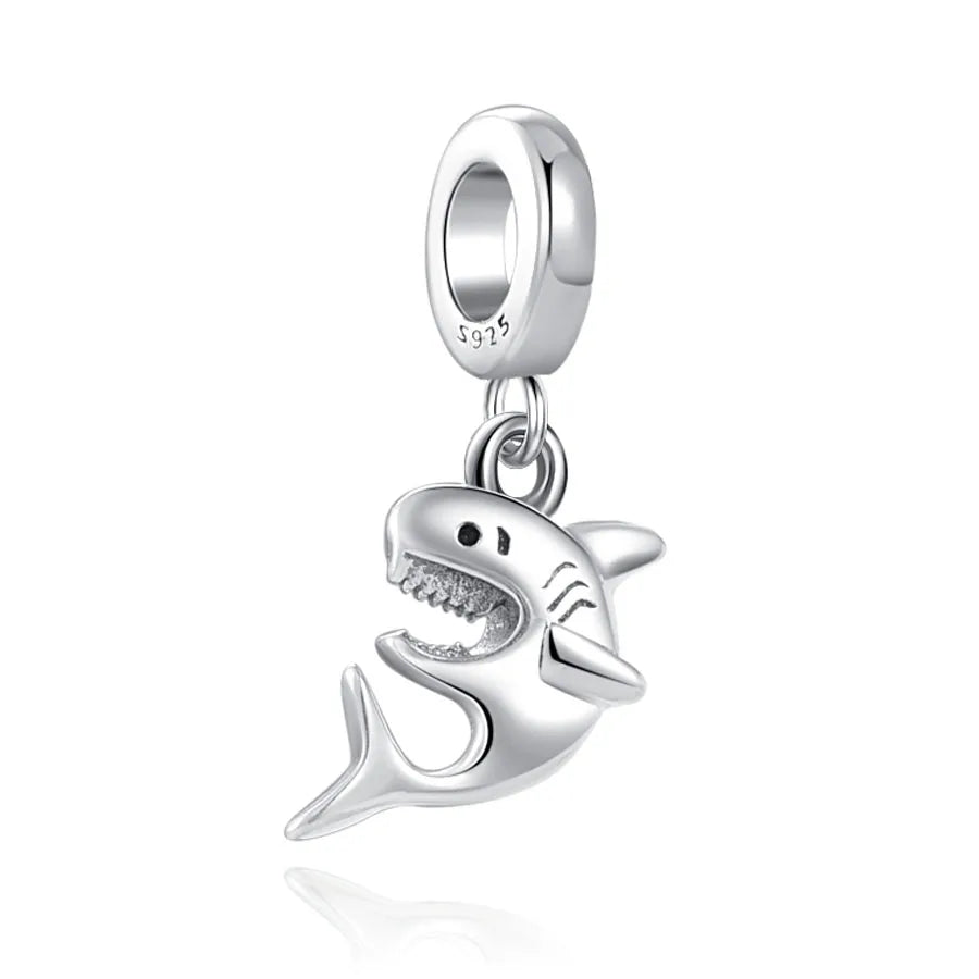 Yinyang Flower Clover Pendant 925 Silver Amulet for Bracelets DIY Jewelry Gift B1222