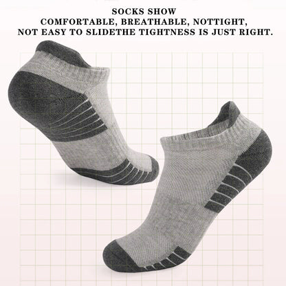 6 Pairs Unisex Cushioned Terry Crew Socks Anti Slip