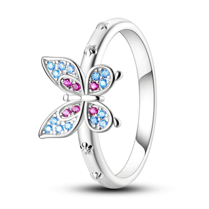 Silver Plated Luxury Stackable Ring for Women with Real Zircon Infinite Flower Daisy Design for Engagement and Wedding Parties APTR070
