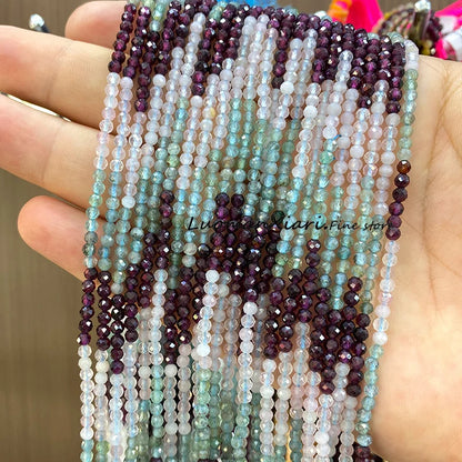 Elegant Faceted Aquamarine Beads for DIY Jewelry Making Bracelet Accessories