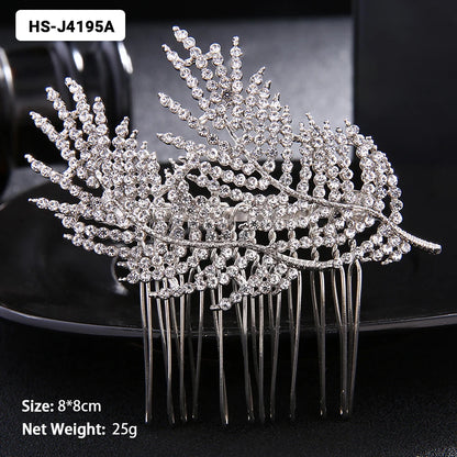 Efily Classic Silver Wedding Hair Combs - Crystal Rhinestone Bridal Accessories HS-J4195A Hair Combs
