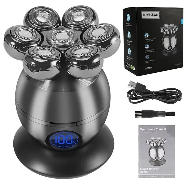 Electric Shaver 7D Floating Cutter Head Waterproof Men Trimmer Standard Set