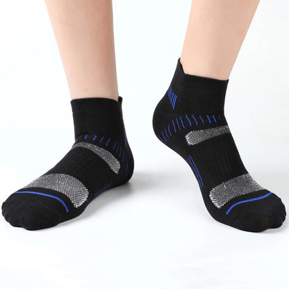 5 Pairs Mens All Season Cotton Crew Socks Moisture Wicking