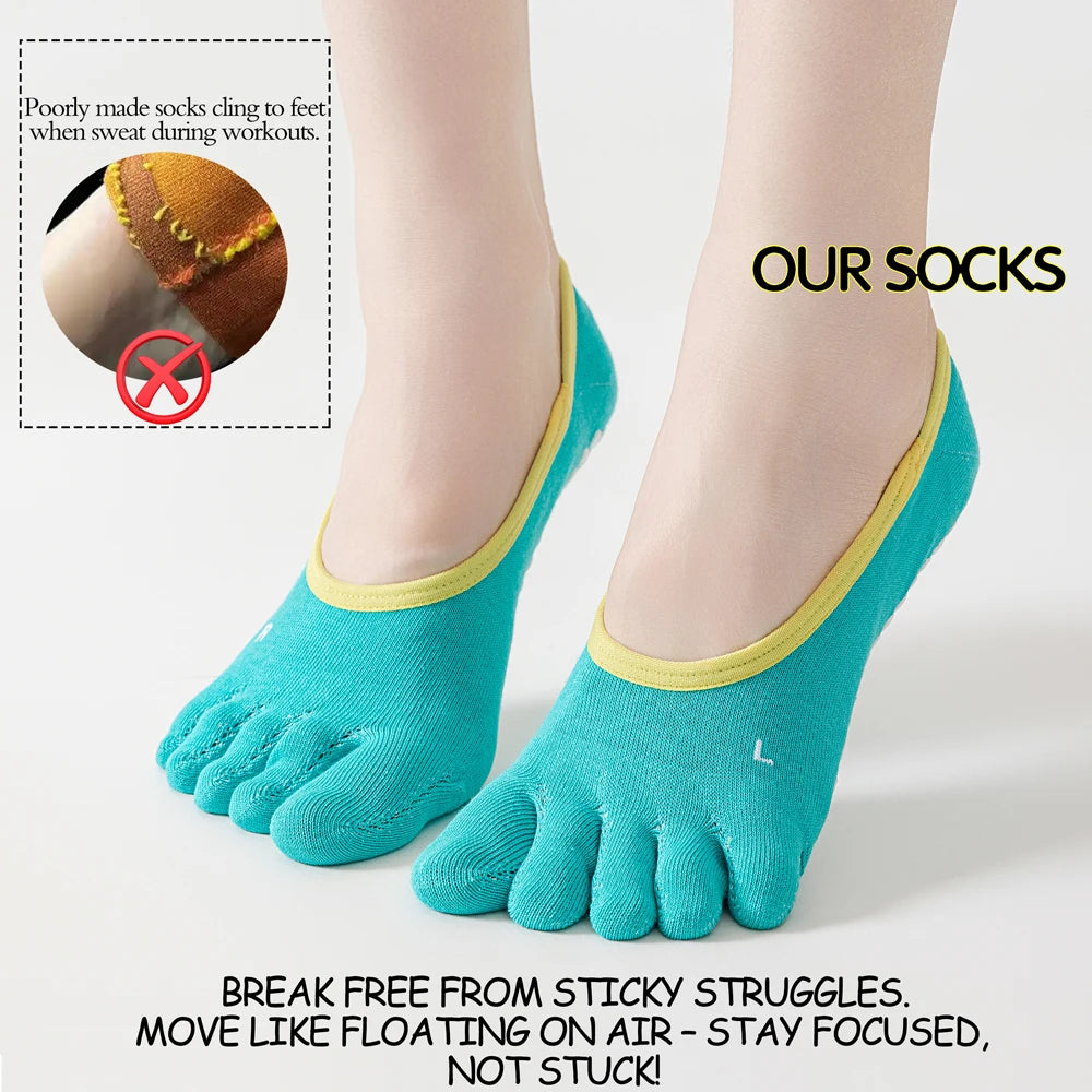 Women Split Toe Yoga Socks Quick Dry Anti Odor No Show
