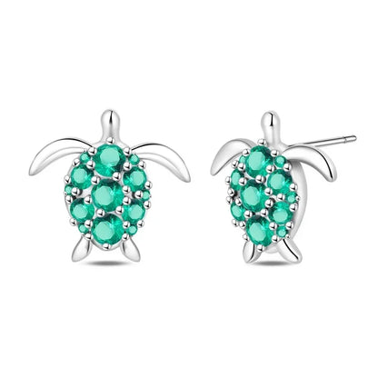 925 Sterling Silver Tulip Hoop Earrings with Dragonfly Firefly Bow Shell Conch and Turtle Designs Fine Jewelry Gifts for Women