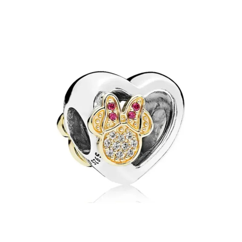2025 Hot Selling 925 Silver Red Bow Rabbit Pendant Girl Beads for European Original Bracelet DIY Exquisite Jewelry