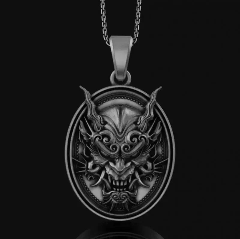 Handcrafted Skull Roman Helmet Pendant Necklace for Men