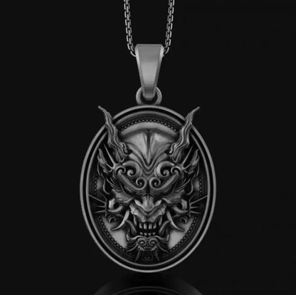 Handcrafted Skull Roman Helmet Pendant Necklace for Men