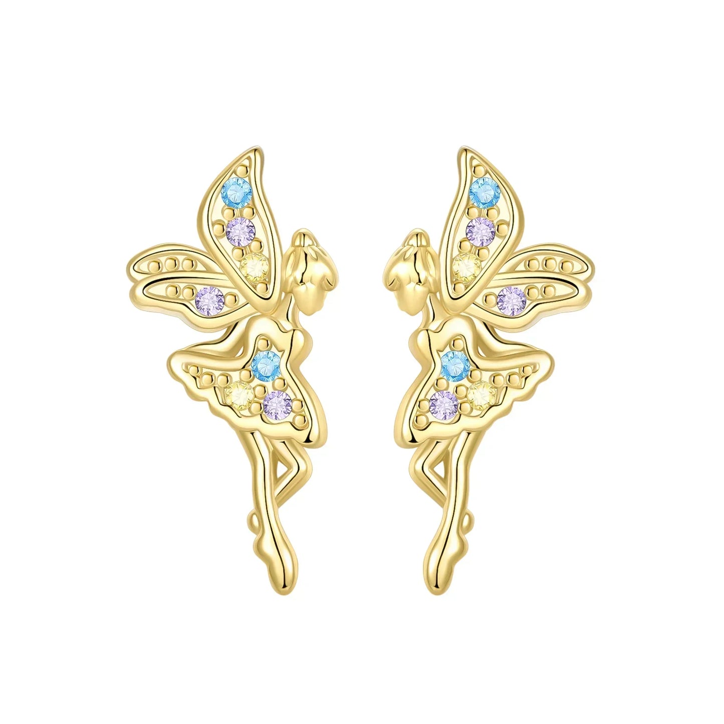 925 Sterling Silver Gold Hoop Earrings Halloween Pumpkin Skull Christmas Tree Zircon Studs for Women DIY Jewelry