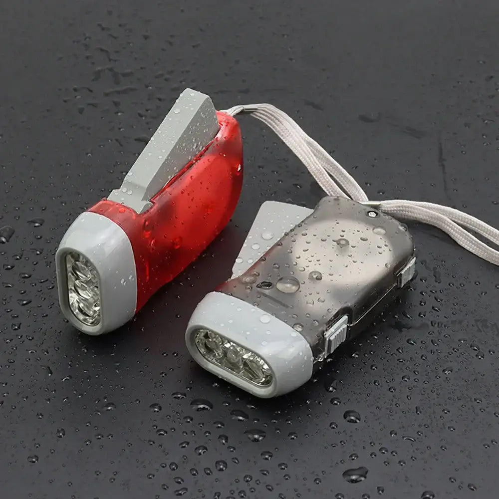 Portable Mini Size Plastic Hand-Pressing LED Rechargeable Flashlight for Camping Outdoor Night Light