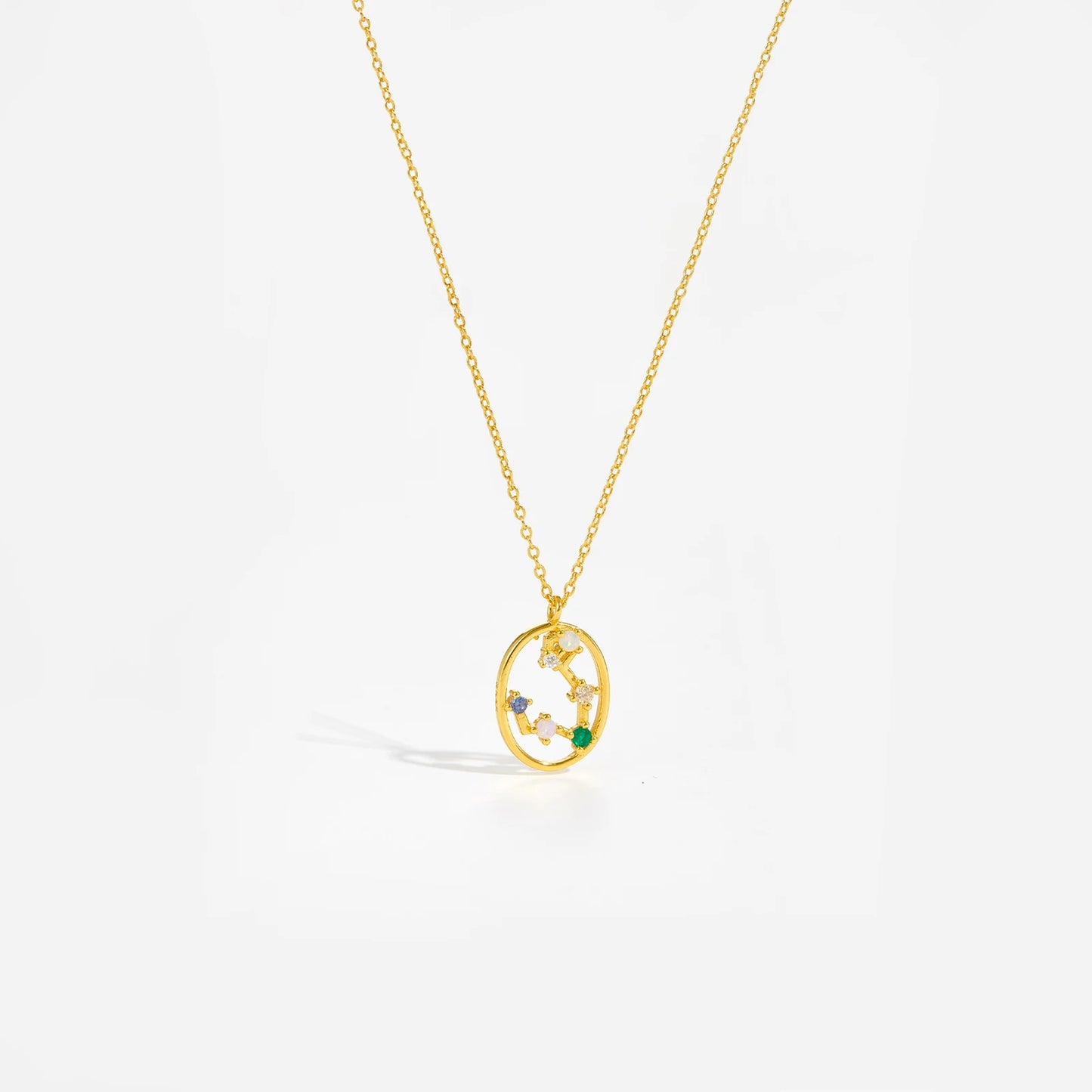 Vewant Women's 925 Sterling Silver Gold Constellation Pendant Necklace with Snake Chain