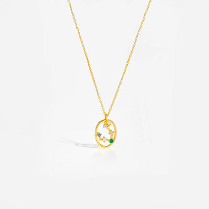 Vewant Women's 925 Sterling Silver Gold Constellation Pendant Necklace with Snake Chain