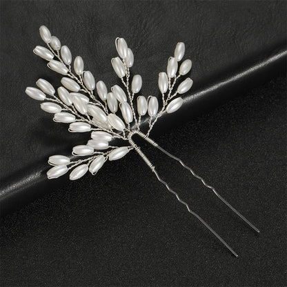 Elegant Handmade Pearl Wheat Ear Bridal Hairpins Set for Weddings and Special Occasions