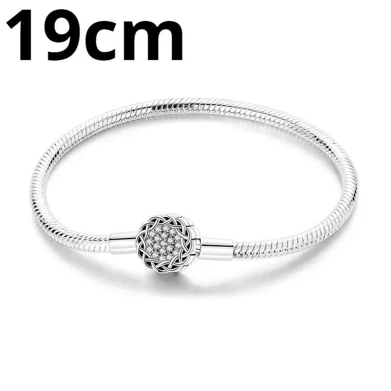 925 Sterling Silver Adjustable Gold Cross Virgin Mary Blue Eye Zircon Charm Bracelet for Women Birthday Gift