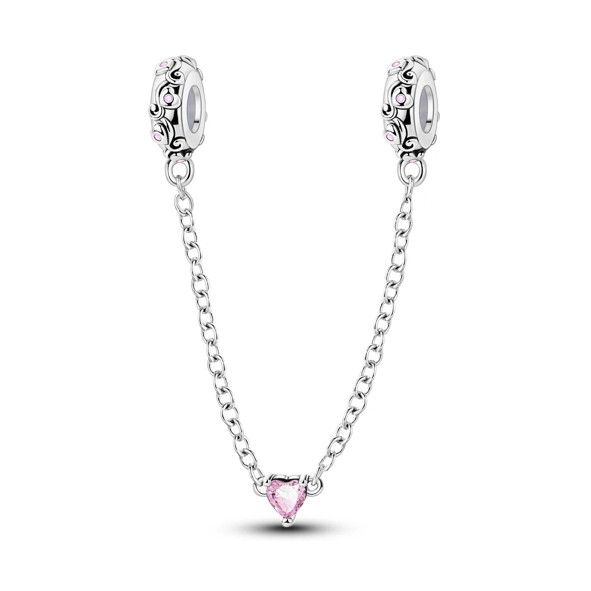 Moonlit Charm Clip 925 Silver Safety Chain Clasp for DIY Bracelets Jewelry for Women and Girls KTC1440