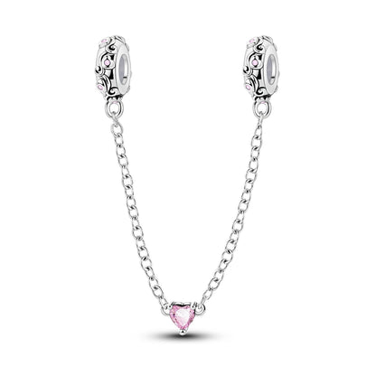 Moonlit Charm Clip 925 Silver Safety Chain Clasp for DIY Bracelets Jewelry for Women and Girls KTC1440