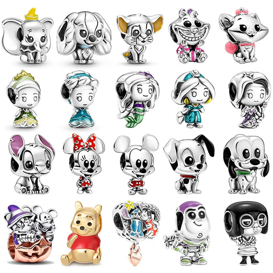 Disney 925 Sterling Silver Pixar Character Bead Charm