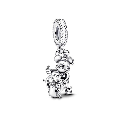 Disney Captain America 925 Sterling Silver Charm Bead