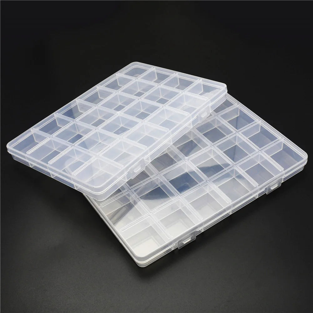 Ultimate Jewelry Organizer 6-32 Compartment Plastic Storage Box with Dividers for Beads and Crafts
