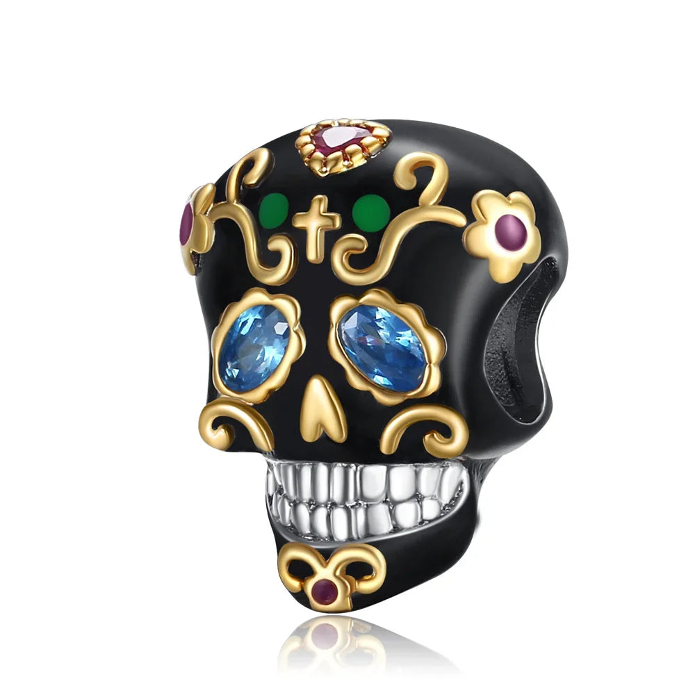 925 Sterling Silver Halloween Charms Pumpkin Ghost Witch Hat Pendant Beads for DIY Bracelet Necklace
