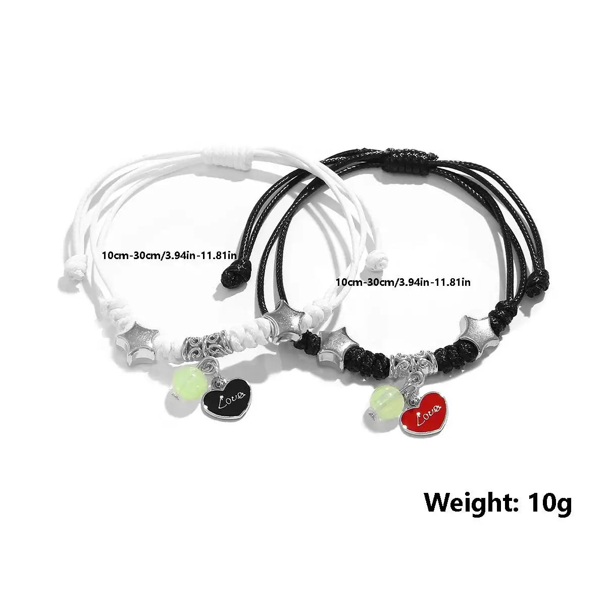 Luminous Star Couple Bracelets Matching Jewelry for Friends and Lovers Cat