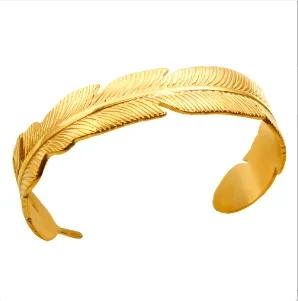 Jovolove Elegant Stainless Steel Waterproof Bangle for Women - Fashionable Gemstone Design
