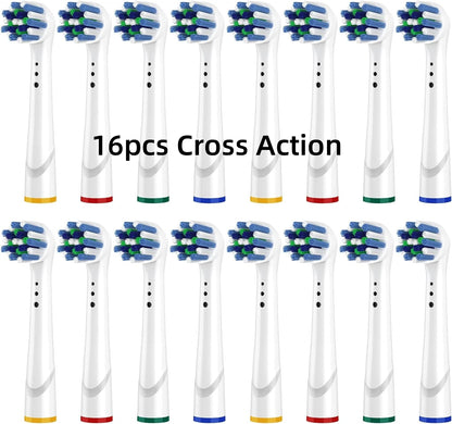 16/20PCS Brush Head Nozzles for Oral B Electric Toothbrush 16 Cross Action