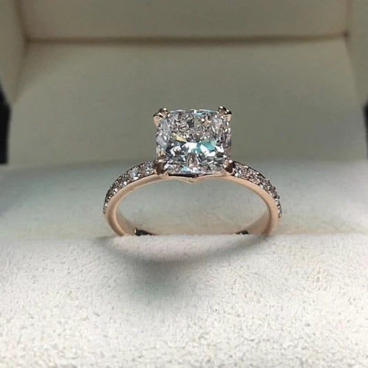 Promise Marquise Cut 3ct Simulated Diamond Engagement Ring in 925 Sterling Silver for Women Christmas Gift